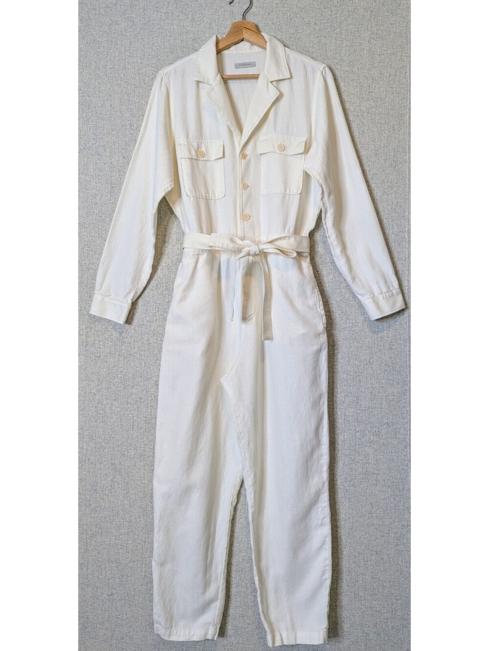 Outerknown linen & organic cotton utility jumpsuit